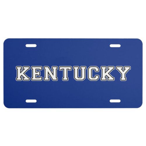 Kentucky License Plate