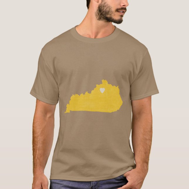 Kentucky Love in Yellow Oversized T-Shirt (Front)