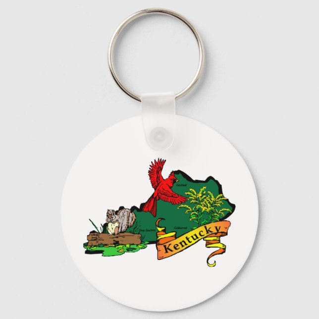 Kentucky map 2 keychain (Front)