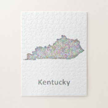 Kentucky Map Jigsaw Puzzle by ZYDDesign at Zazzle