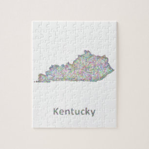 Kentucky map jigsaw puzzle