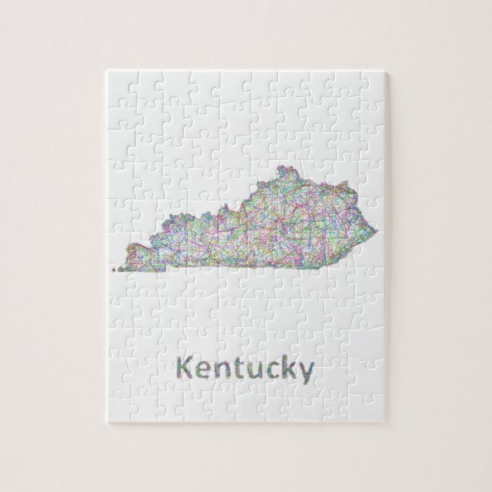 Kentucky map jigsaw puzzle