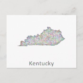 Kentucky Map Postcard by ZYDDesign at Zazzle