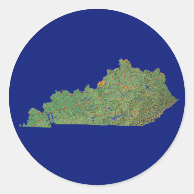 Kentucky Map Sticker | Zazzle