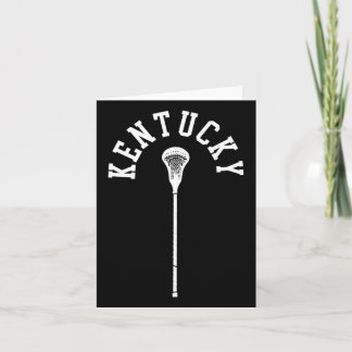 Kentucky Minimalist Vertical Lacrosse Stick Retro Card