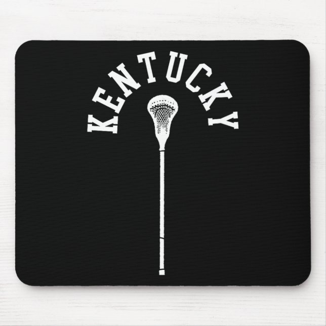 Kentucky Minimalist Vertical Lacrosse Stick Retro  Mouse Pad (Front)