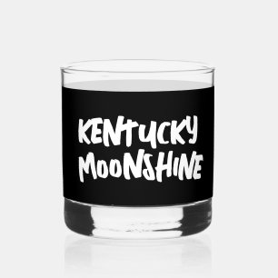 KENTUCKY MOONSHINE FUNNY WHISKEY GLASSES GLASS
