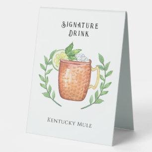 Kentucky Mule   Signature Drink Table Tent