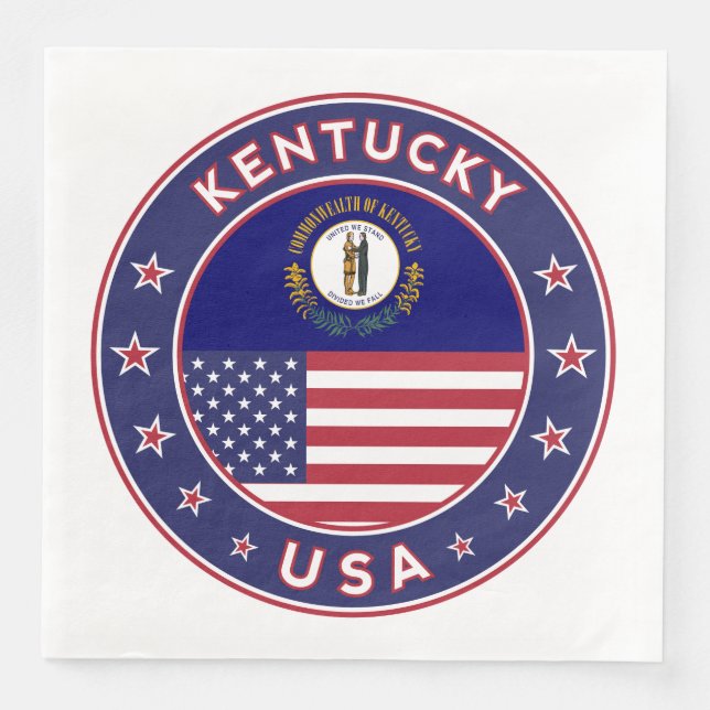 Kentucky Paper Dinner Napkins (Front)