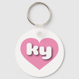 Kentucky pink heart - I love ky Keychain