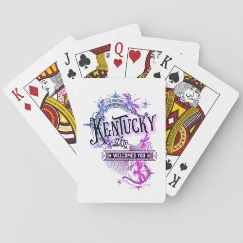 Kentucky Playing Cards Vintage Illustration 