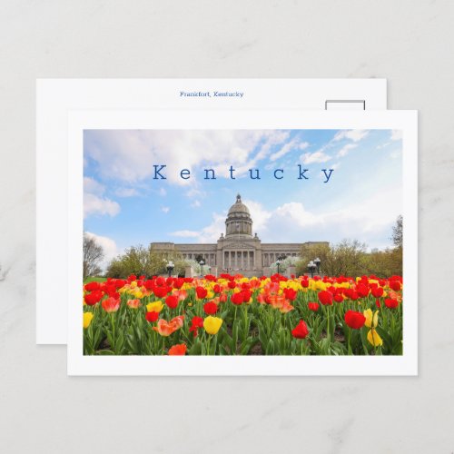 Kentucky Postcard with Frankfort state capital 