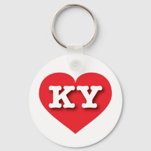 Kentucky Red Heart - I love KY Keychain