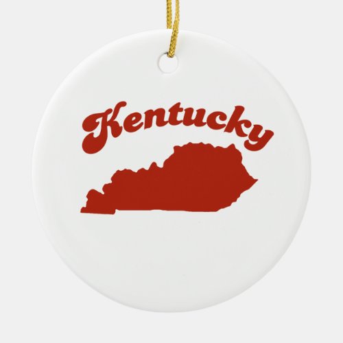 KENTUCKY Red State Ceramic Ornament