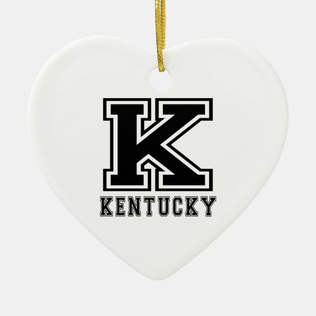 Kentucky State Designs Ceramic Ornament (Front)