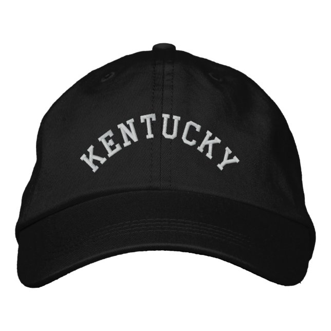 Kentucky State Embroidered Embroidered Baseball Hat (Front)