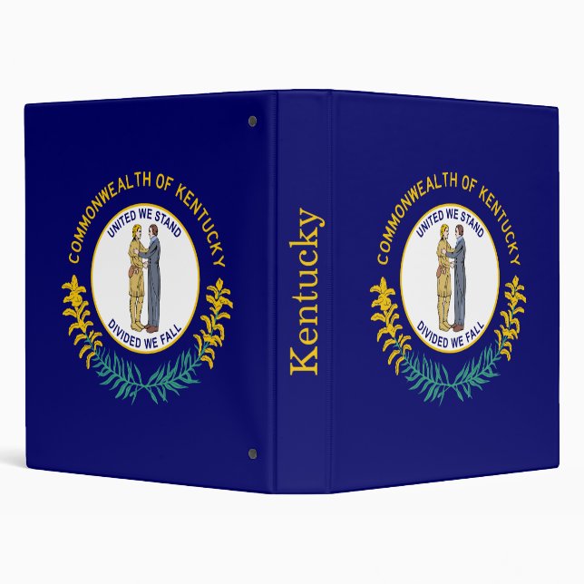 Kentucky State Flag 3 Ring Binder (Background)