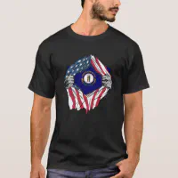  American Flag Fishing T-Shirt, Funny Mens Fishing Shirts, Mens  Graphic T-Shirts Fishing Flag1