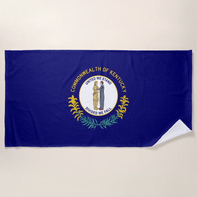 Kentucky State Flag Beach Towel (Front)