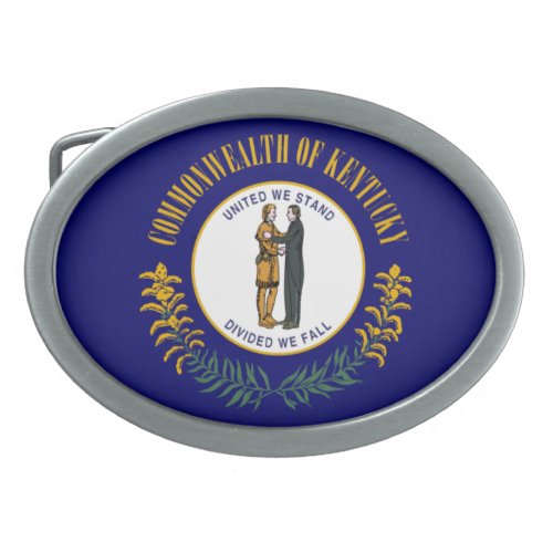 KENTUCKY STATE FLAG BELT BUCKLE