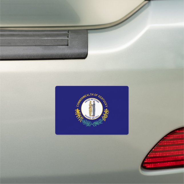 Kentucky State Flag Car Magnet (In Situ)