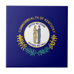 Kentucky State Flag Ceramic Tile