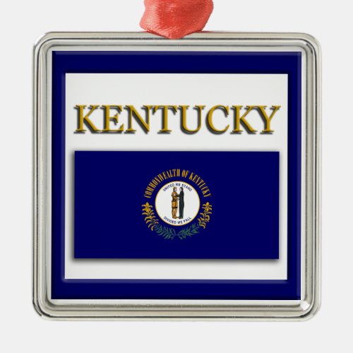 Kentucky State Flag Christmas Ornament