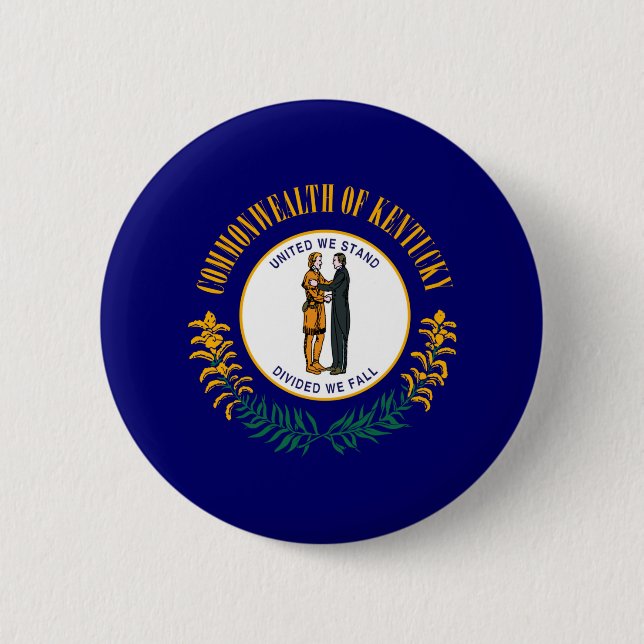 Kentucky State Flag Design Button (Front)