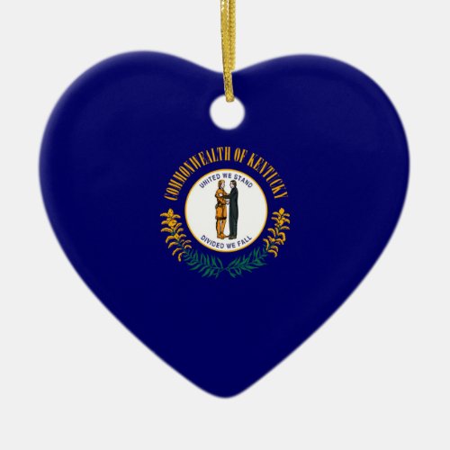 Kentucky State Flag Design Ceramic Ornament