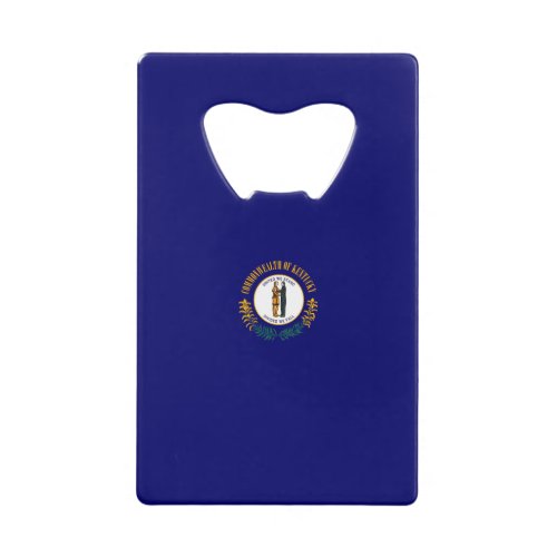 Kentucky State Flag Design Credit Card Bottle Opener