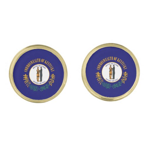 Kentucky State Flag Design Cufflinks