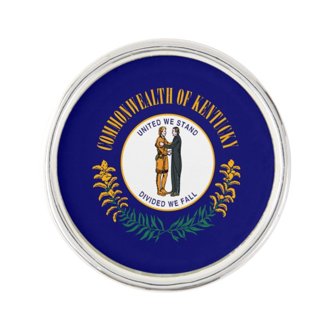Kentucky State Flag Design decor Lapel Pin (Front)