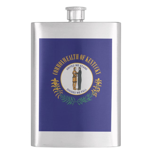 Kentucky State Flag Design Flask (Front)