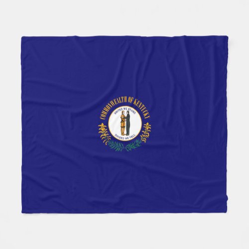 Kentucky State Flag Design Fleece Blanket