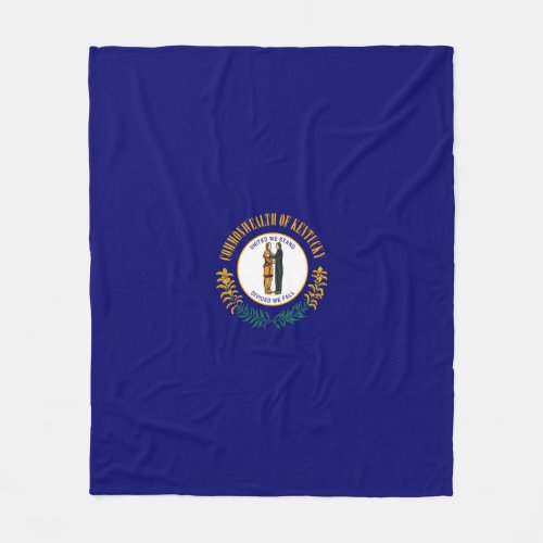 Kentucky State Flag Design Fleece Blanket