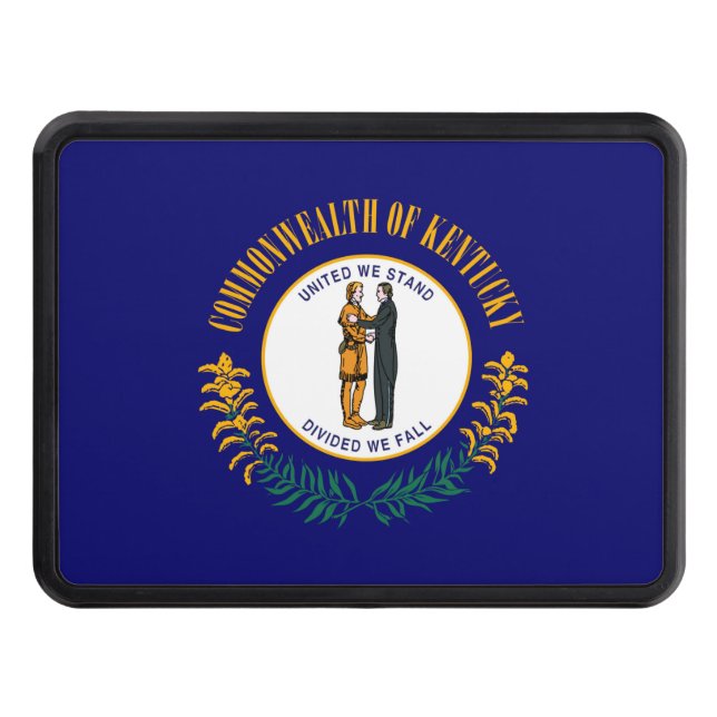 Kentucky State Flag Design Hitch Cover (Front)