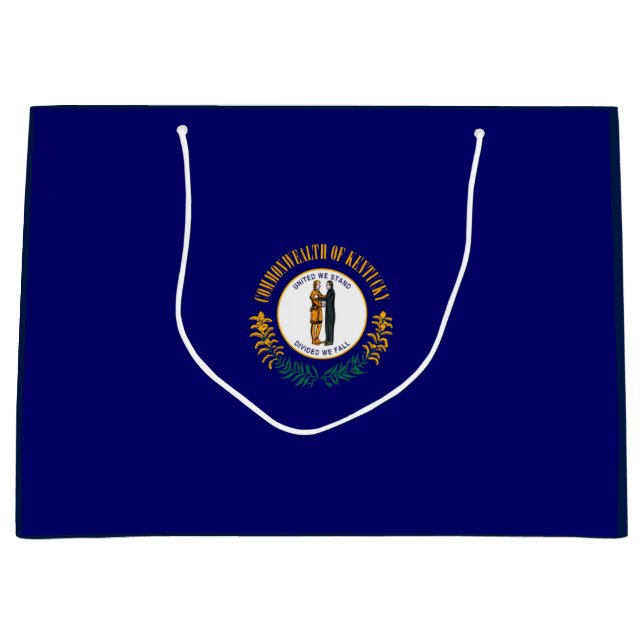Kentucky State Flag Design Large Gift Bag (Front)