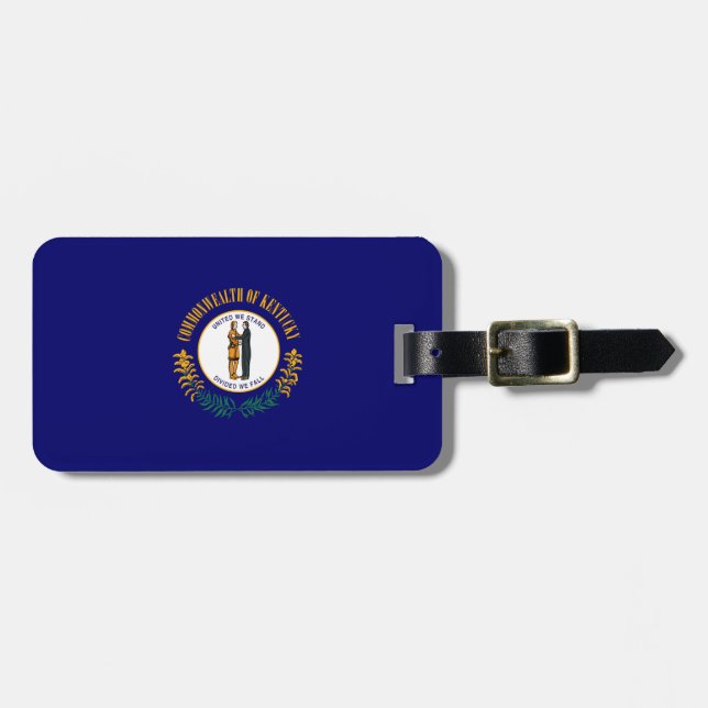 Kentucky State Flag Design Luggage Tag (Front Horizontal)