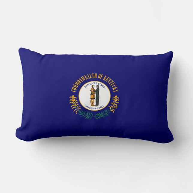Kentucky State Flag Design Lumbar Pillow (Front)
