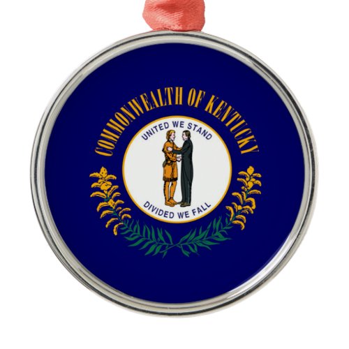Kentucky State Flag Design Metal Ornament