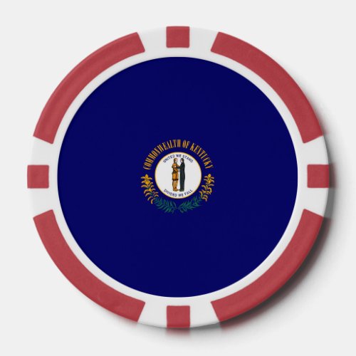 Kentucky State Flag Design Poker Chips