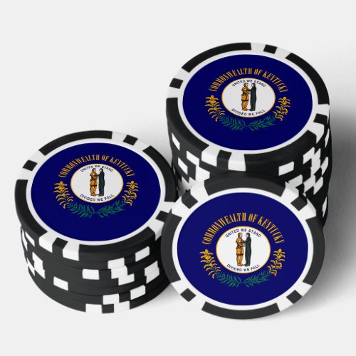 Kentucky State Flag Design Poker Chips