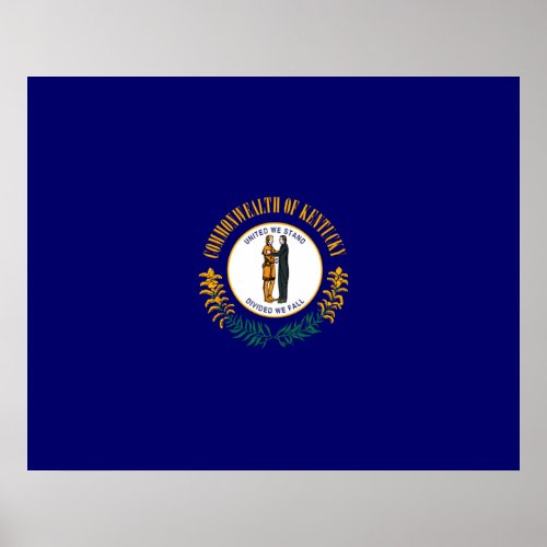 Kentucky State Flag Design Poster