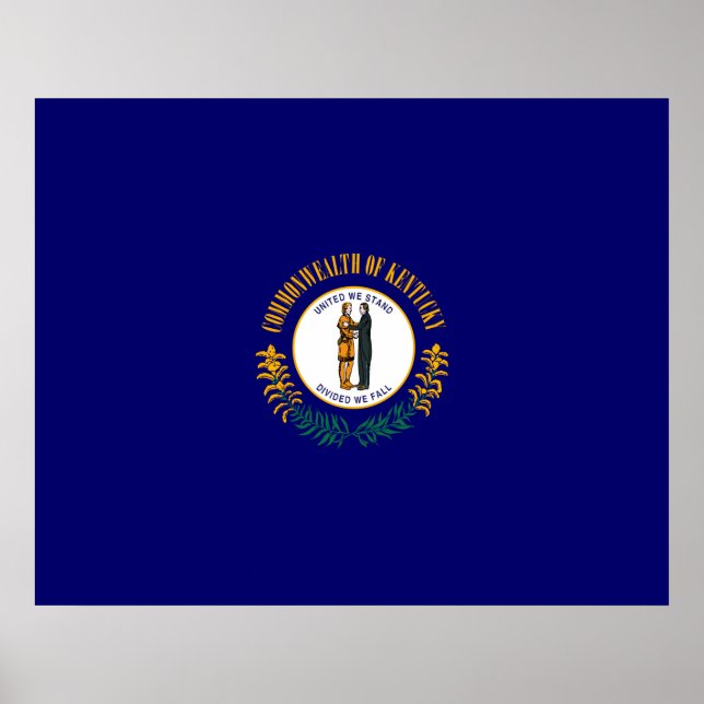 Kentucky State Flag Design Poster (Front)