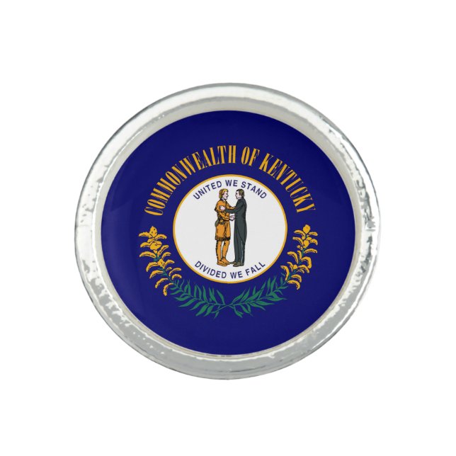 Kentucky State Flag Design Ring (Front)