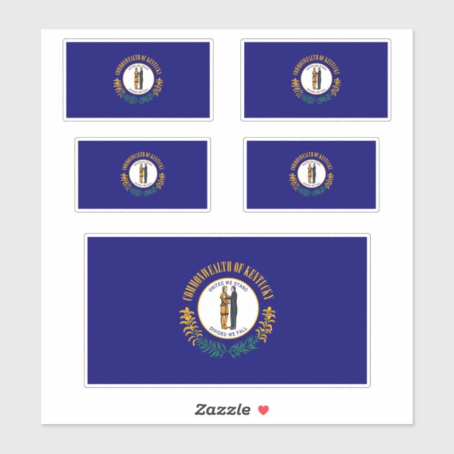 Kentucky State Flag Design Sticker (Sheet)