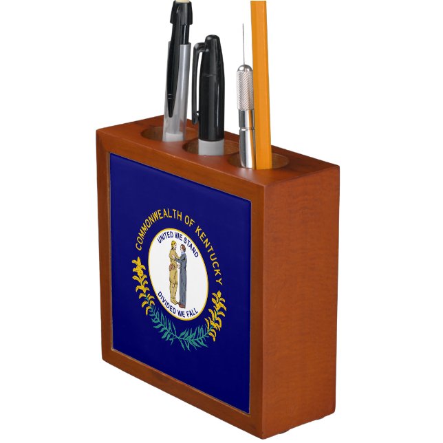 Kentucky State Flag Desk Organizer (In Situ)