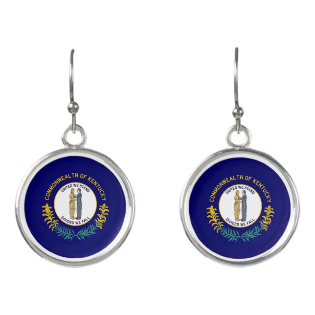 Kentucky State Flag Earrings (Front)