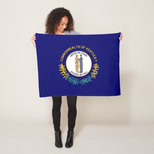 Kentucky State Flag Fleece Blanket