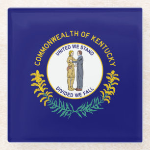 Kentucky State Flag Glass Coaster